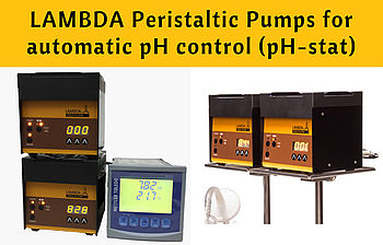 LAMBDA acid pump and base pump for automated pH control